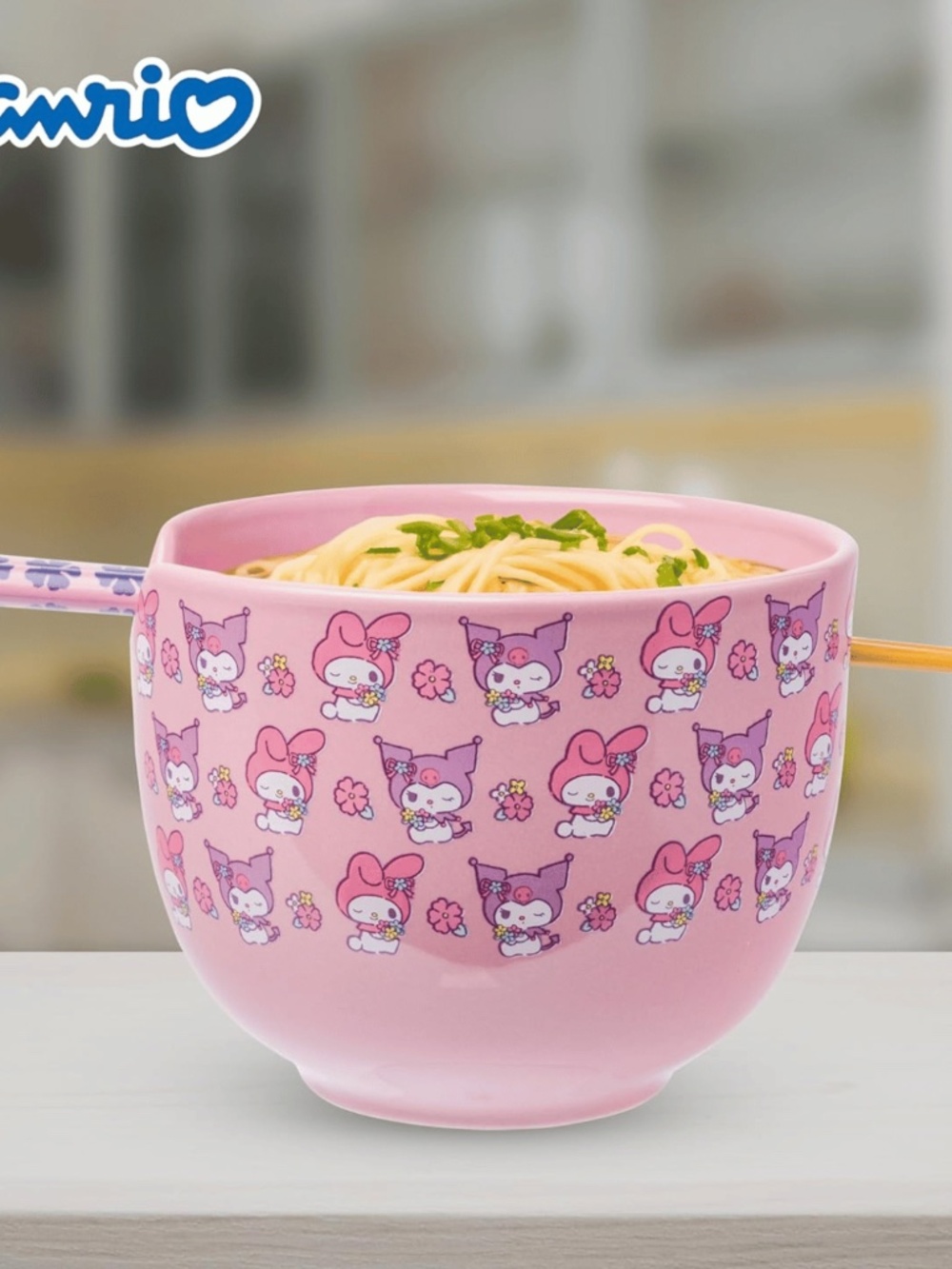 Hello Kitty My Melody and Kuromi 20oz Ceramic Ramen Bowl